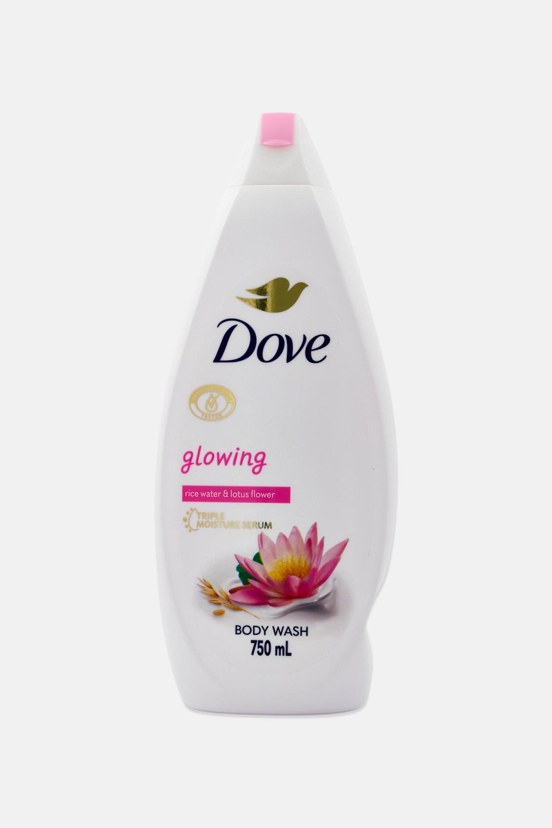 Dove Glowing Rice Water And Lotus Flower Body Wash 750 ml - Image 1