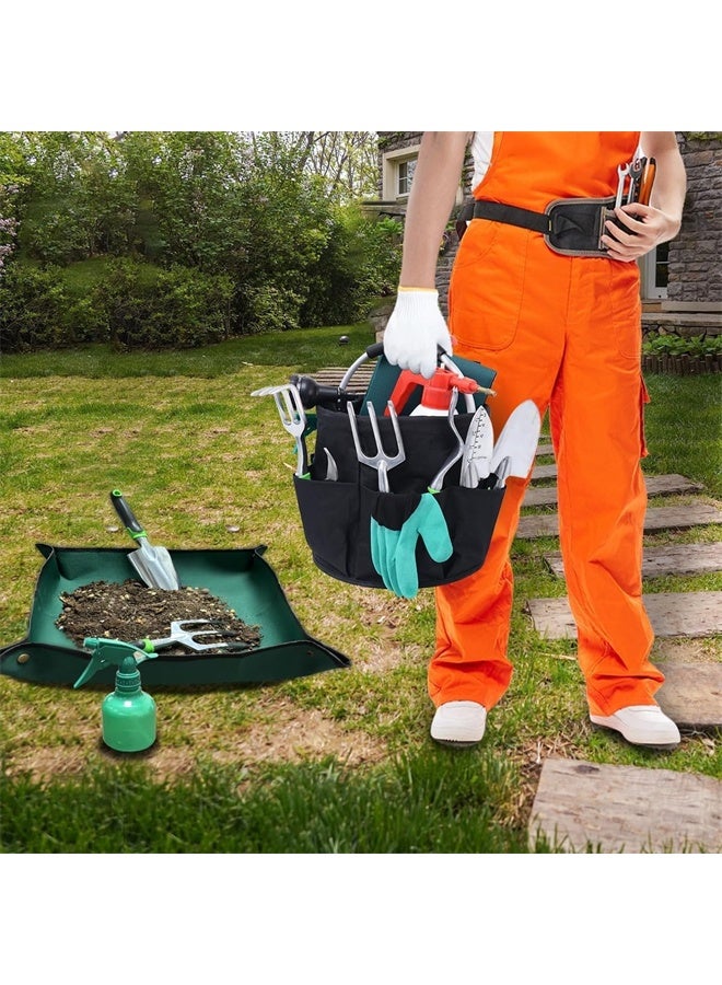 HOMESTAR Tool Storage Bag, Foldable Tool Bag, Outdoor Camping Garden Harvest Basket, Household Bathroom Storage, Bath Toilet Bag Laundry Storage Bag, Black - Image 2