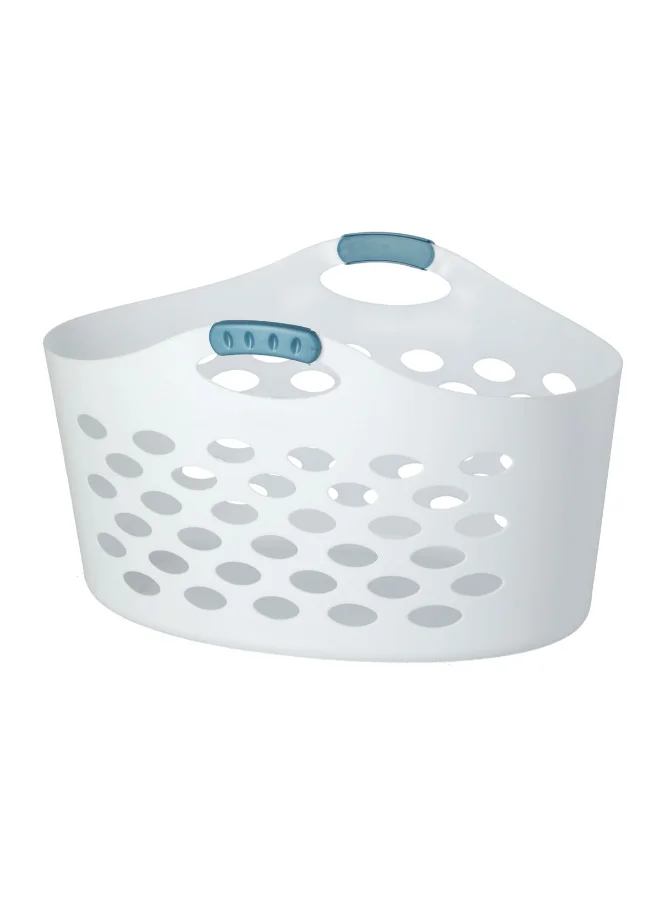 Rubbermaid Flex N Carry Sturdy Handle Laundry Basket White 64.008 x 45.212 x 37.084 cm 2601