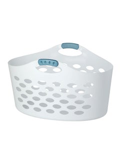 Rubbermaid Flex N Carry Sturdy Handle Laundry Basket White 64.008 x 45.212 x 37.084 cm 2601  - Image 2