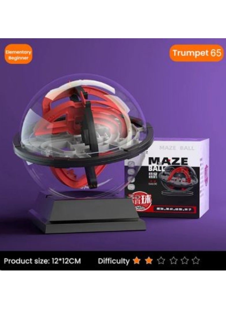 AROAQ 3D Maze Ball Puzzle Challenge Toy for Kids Obstacle Game 3D Maze Puzzle Montessori Balance Traine Clearance Game 65 LEVEL - Image 1