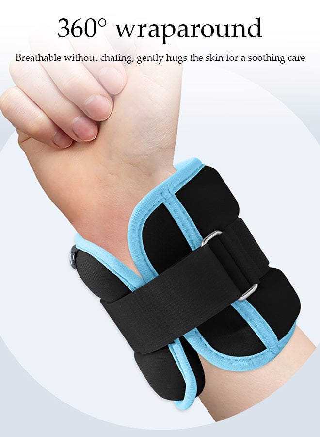 DUNISO 2Pcs Sand Weight Bag Strength Training Weight Set Adjustable Strap Sand Weight Bag for the Arms and Feets Ankle Weight Wrist Weight Straps for Gymnastics, Aerobics, Physical Therapy, Gym Exercise （1kg×2） - Image 4