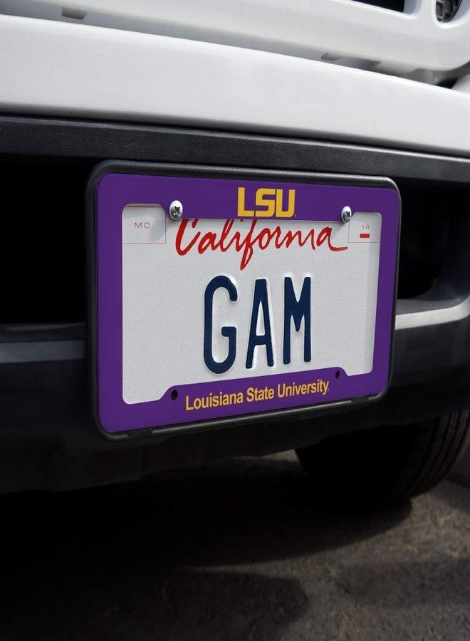 شعار جامعة ولاية لويزيانا (LSU) على إطار لوحة ترخيص أرجواني اللون من GRAPHICS & More - Image 2