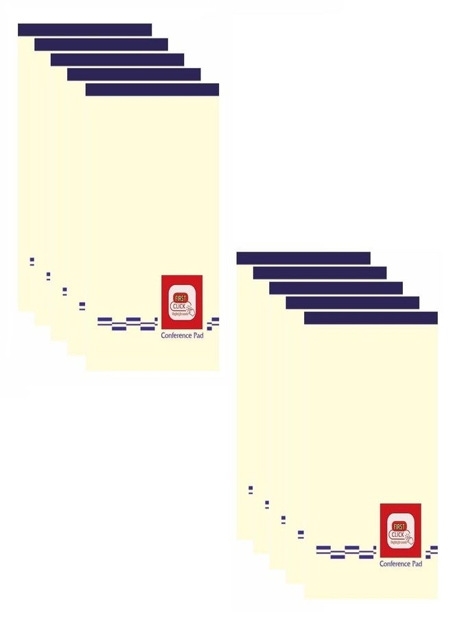 FIRST CLICK مفكرة مؤتمرات فيرست كليك، مفكرة لاجتماعات المكتب، 10 ورقات، 20 صفحة، عبوة من 10 مفكرات. مثالية للاستخدام في المؤتمرات والفنادق والاجتماعات والفعاليات. مناسبة لوضعها في ملفات الهدايا. ورق عالي الجودة 54 جرامًا للمتر المربع. - Image 1