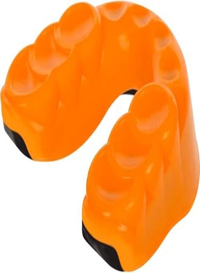 DRANGE واقي فم DRANGE مزدوج الطبقات، حماية فائقة، للبالغين والصغار من عمر 10 سنوات فما فوق، مع حافظة، مناسب للملاكمة، وفنون القتال المختلطة، والملاكمة التايلاندية، وفنون الدفاع عن النفس، والهوكي، وجميع الرياضات الاحتكاكية، باللون البرتقالي. - Image 4