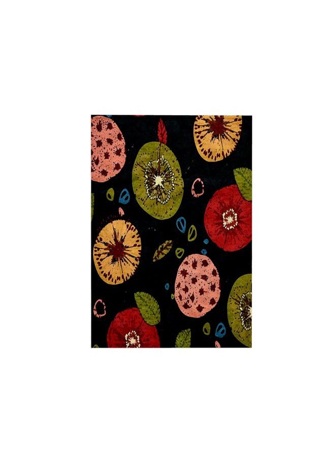 3DROSE 3D Rose Painted Deep Red Golden Orange N Olive Green Floral On Black Hand/Sports Towel, 15 x 22 - Image 1