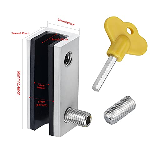 PENMAMA Window Locks, 4 Sets Sliding Security Window Lock with Key for Vertical & Horizontal Sliding Windows & Sliding Doors, Adjustable Window Locks Security Window Stoppers for Patio Bedroom Home and Office - Image 2