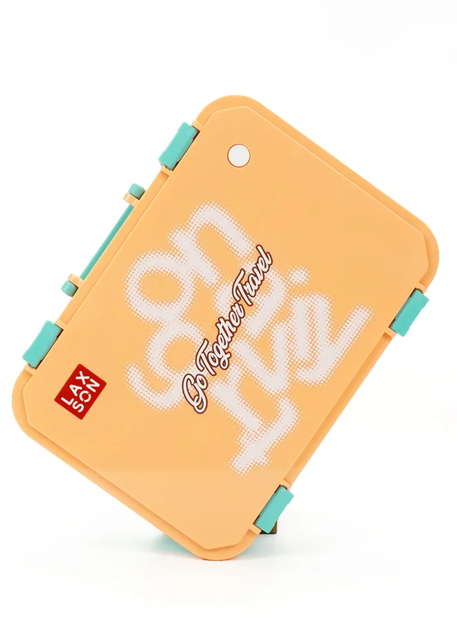 LITTLE SURPRISE BOX Little Surprise Box, Orange Travel theme Stainless Steel Tiffin/Lunch Box for Kids and Adults