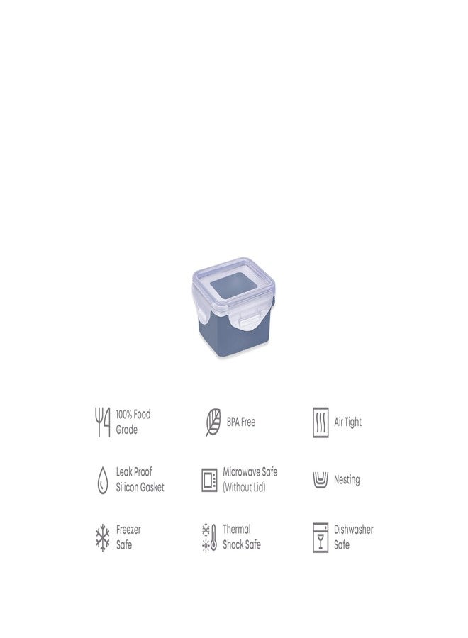 All Time Lock And Safe Storage Containers Set Of 4 | Storage Jar|Airtight|Bpa Free| Foodgrade Safe|Microwave Safe|200 Ml Each | Moonlight Color - Image 3