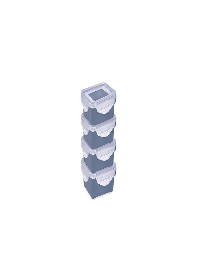 All Time Lock And Safe Storage Containers Set Of 4 | Storage Jar|Airtight|Bpa Free| Foodgrade Safe|Microwave Safe|200 Ml Each | Moonlight Color - Image 2
