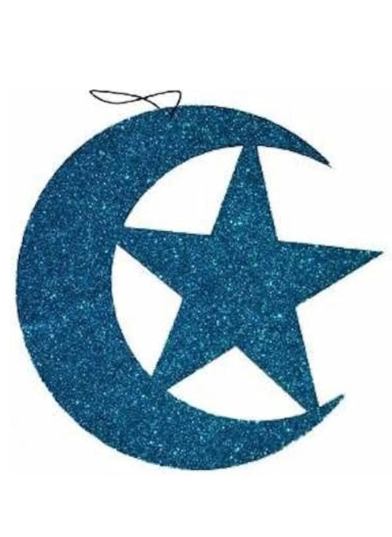 Generic Hanger Door and wall Ramadan foam glittery Crescent decoration 35cm 