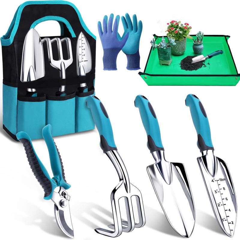 Kynup Garden Tools, Gardening Gift for Women, Men, Beginners, Gardening Hand Tools Kit, Gardening Supplies, Essentials, Garden Stuff, Rust Resistant Garden Tool Set for Weeding, Digging, Planting - Image 1