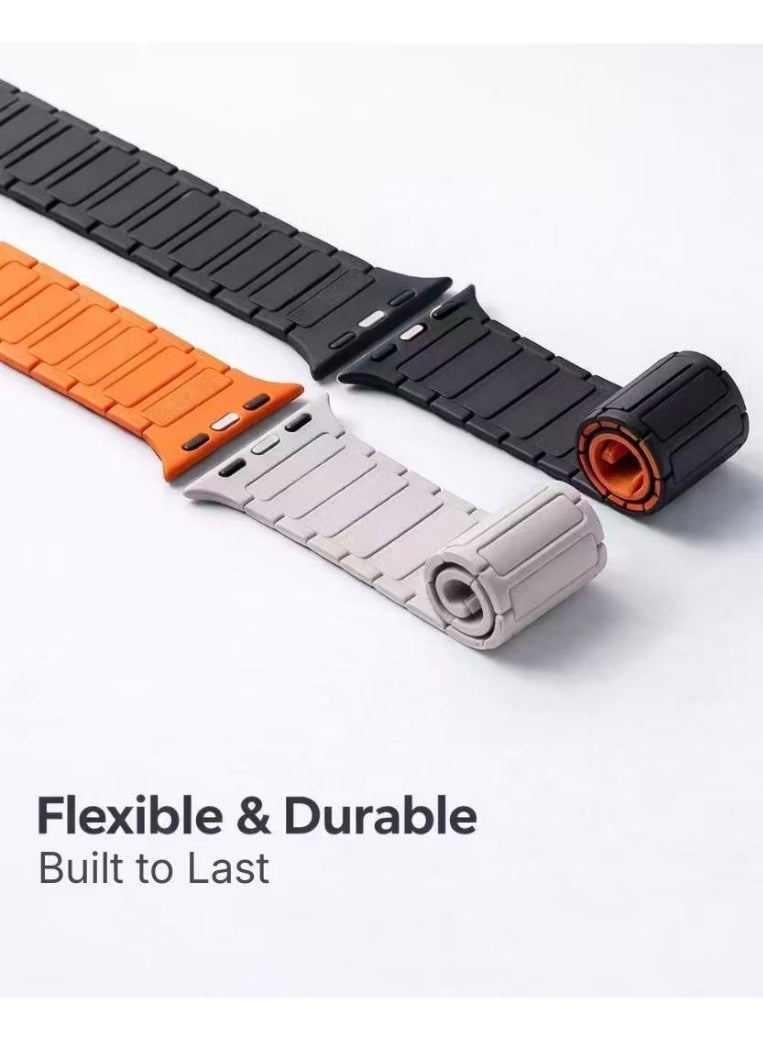 حزام سيليكون مغناطيسي متوافق مع Apple Watch مقاس 38/40/41 مم، حزام رياضي ناعم بديل بإغلاق مغناطيسي آمن لسلسلة 1–9 و SE - Image 2