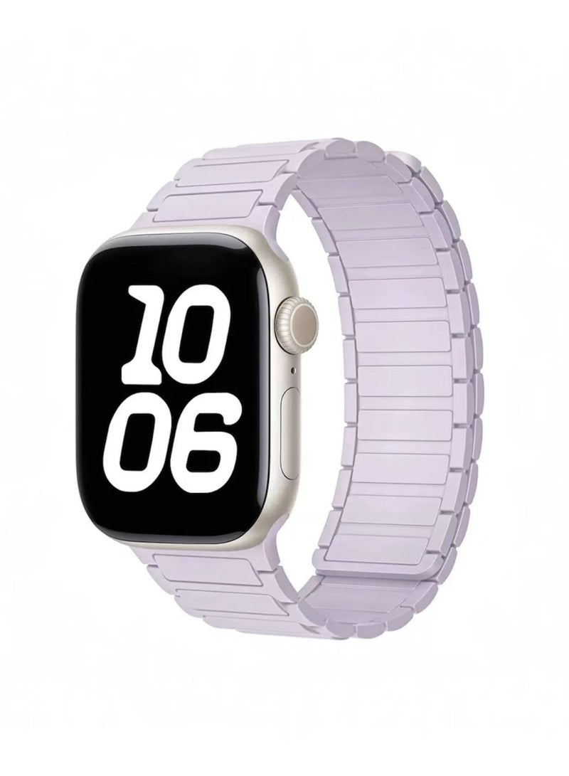 حزام سيليكون مغناطيسي متوافق مع Apple Watch مقاس 38/40/41 مم، حزام رياضي ناعم بديل بإغلاق مغناطيسي آمن لسلسلة 1–9 و SE - Image 1