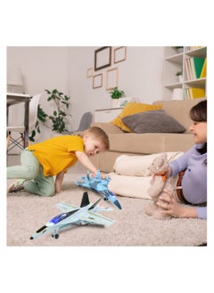 SYOSI 2 Pack Airplane Toy for Boys Diecast Toys Kids SU35 F18 Model Plane Pull Back Jets with Light Sound Gifts Collection Decor  - Image 2