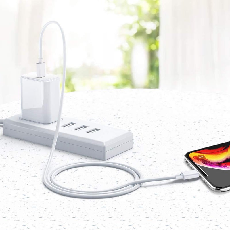 سوسوفليت Suswillhit كابل USB-C إلى Lightning بطول 3 أقدام معتمد من Apple MFi مع توصيل الطاقة شحن سريع لأجهزة iPhone 12/12 Mini/12 Pro/12 Pro Max/11 Pro/11 Pro Max/X/XS/XR/XS Max/8/8 Plus/iPad/AirPods - Image 5