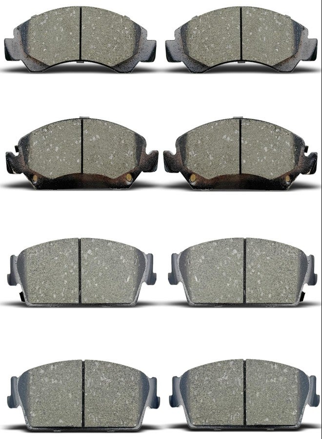 ALADICHE Front Rear Brake Pads Set Fit For 2008-2014 Chevy Avalanche Tahoe Silverado/Suburban 1500 GMC Sierra/Yukon XL 1500 Cadillac Escalade ESV/EXT - Image 1