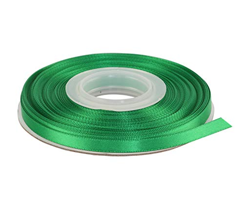 Ribbonitlux 1/4" Wide Double Face Satin Ribbon 25 Yards (580-Emerald）, Set for Gift Wrapping, Party Decor, Sewing Applications, Wedding and Craft - Image 1