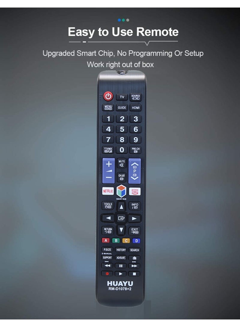 هوايو جهاز تحكم عن بعد عالمي بديل لأجهزة تلفزيون Huayu الذكية المزودة بأدوات Netflix وPrime Video وSmart Hub وSmart Hub وSource وأزرار HDMI - Image 3