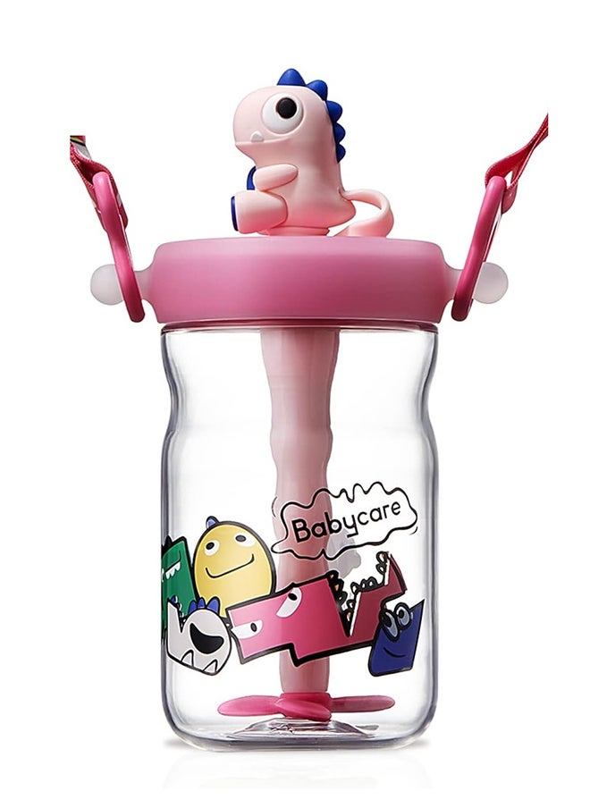 Babycare - Babycare - T-Rex Toby Sippy Cup, Pink, 500 ml, BPA-Free, Leak-Proof, Non-Toxic, Easy Grip Handle, Safe for Toddlers, Spill-Proof Design, Durable, Portable, Ideal for Baby Feeding - Image 1