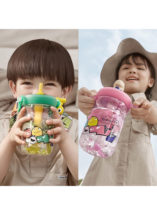 Babycare - Babycare - T-Rex Toby Sippy Cup, Pink, 500 ml, BPA-Free, Leak-Proof, Non-Toxic, Easy Grip Handle, Safe for Toddlers, Spill-Proof Design, Durable, Portable, Ideal for Baby Feeding - Image 1