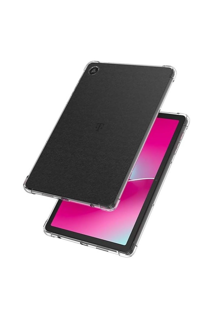 عام غطاء واقي شفاف متوافق مع تابلت T-Mobile Revvl Tab 2 مقاس 10.1 بوصة (2025) - هيكل شفاف مزود بتقنية Airbag في الزوايا الأربع، حافظة TPU مرنة مقاومة للصدمات. - Image 2