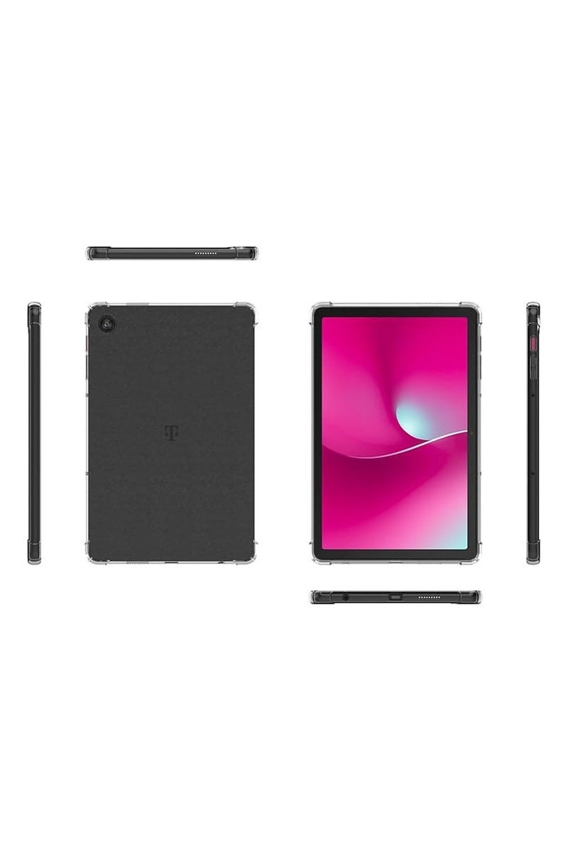 عام غطاء واقي شفاف متوافق مع تابلت T-Mobile Revvl Tab 2 مقاس 10.1 بوصة (2025) - هيكل شفاف مزود بتقنية Airbag في الزوايا الأربع، حافظة TPU مرنة مقاومة للصدمات. - Image 5