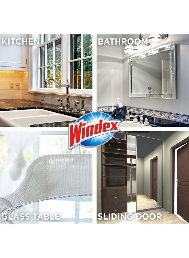 Windex مناديل زجاج أصلية، مناديل زجاج وسطح مبللة مسبقًا تنظف وتوفر لمعان خالي من الخطوط، 38 قطعة، عبوة من 6 - Image 3