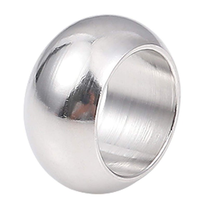 Beadia Stainless Steel Spacer Beads 10X8Mm Round Loose Charm Caps Beads For Diy Jewelry Making 20Pcs With 4.5Mm Hole - Image 1