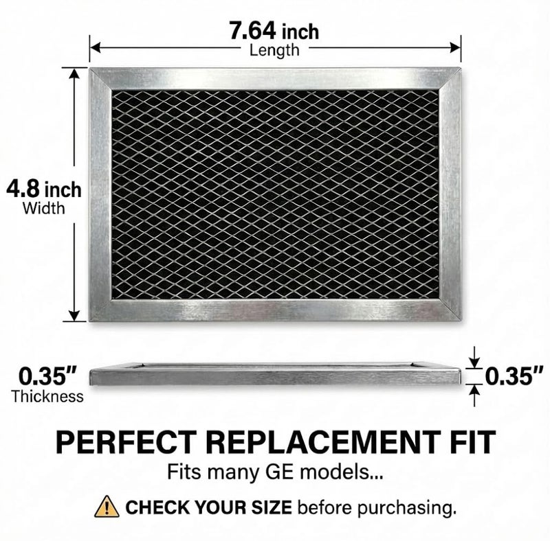 JUDAOLE OEM Quality Microwave Charcoal Filter for GE JVM6175EK5ES,JVM6172SK5SS, JVM6175SK5SS,JVM6175YK5FS (2 Pack) - Image 3