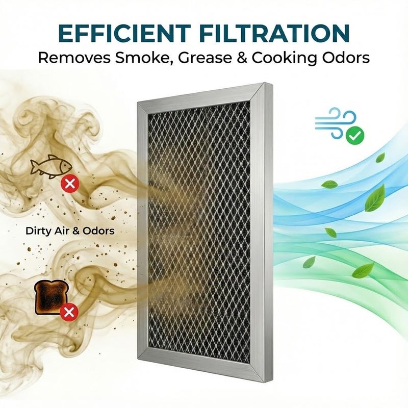 JUDAOLE OEM Quality Microwave Charcoal Filter for GE JVM6175EK5ES,JVM6172SK5SS, JVM6175SK5SS,JVM6175YK5FS (2 Pack) - Image 2