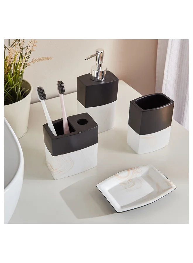 Home Box Subtle Chic 4-Piece Bathroom Set 10.5 x 5.5 x 10.5 cm
