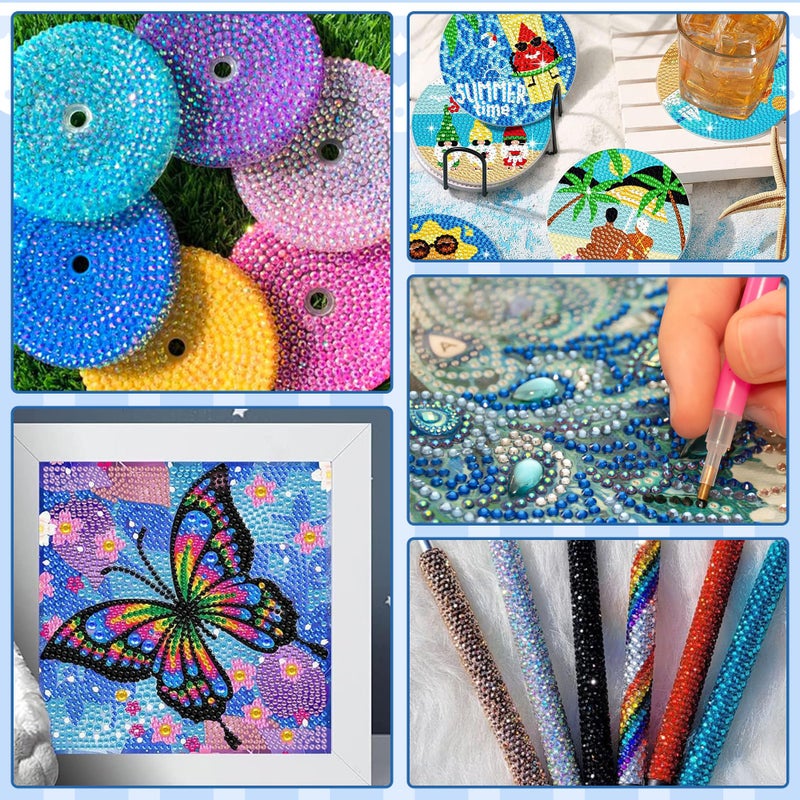 FEMBW 32 Colors 32,000 PCS Acrylic Diamond Painting Beads, Flat Bottom Round Rhinestones for 5D DIY Craft, Boxed with DMC Color Codes - Image 5
