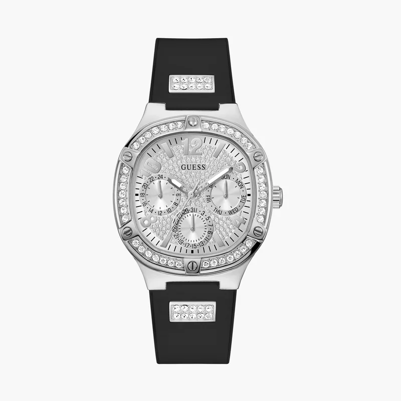 جس Black Chronograph Watch for Women