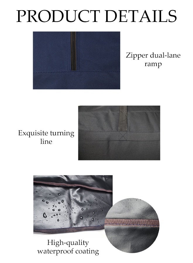DUNISO 100L Large Clothes Storage Bag，Oxford cloth Waterproof Moving Tote Bag，Foldable Storage Containers，With Zipper ，Dustproof,Moisture Proof，for Blankets and Quilts, Bedding, Sweater, Pillow - Image 3