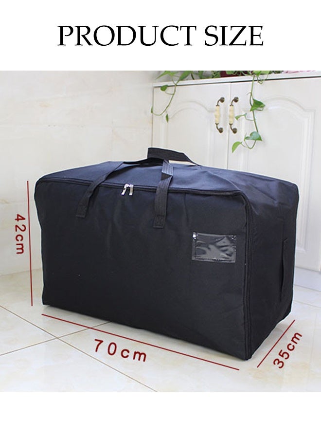 DUNISO 100L Large Clothes Storage Bag，Oxford cloth Waterproof Moving Tote Bag，Foldable Storage Containers，With Zipper ，Dustproof,Moisture Proof，for Blankets and Quilts, Bedding, Sweater, Pillow - Image 2