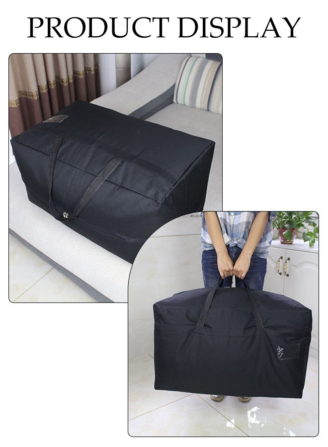 DUNISO 100L Large Clothes Storage Bag，Oxford cloth Waterproof Moving Tote Bag，Foldable Storage Containers，With Zipper ，Dustproof,Moisture Proof，for Blankets and Quilts, Bedding, Sweater, Pillow - Image 4