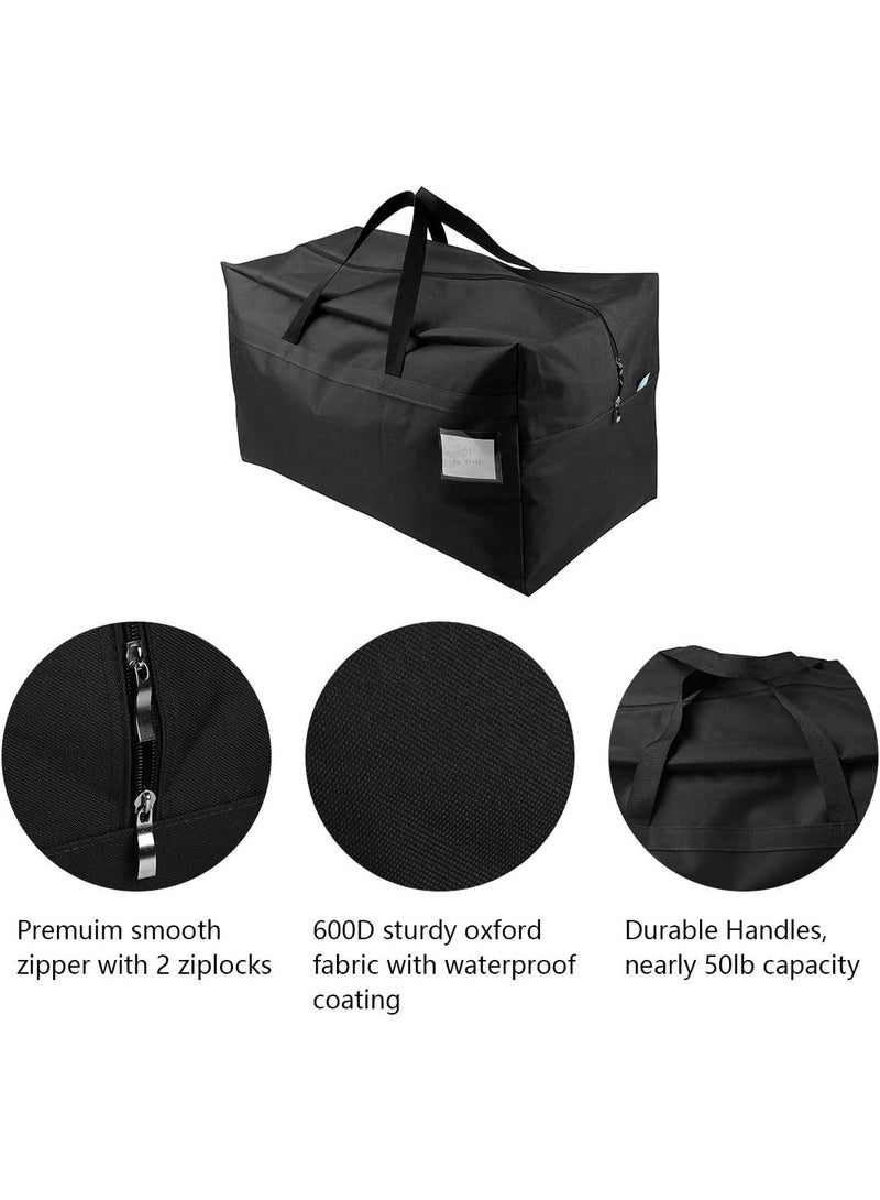 DUNISO 100L Large Moving Bags, Oxford Cloth Waterproof Moving Tote Bag with Zippers and Reinforced Carrying Handles，Heavy Duty Moving Storage Tote Bags with Tag Port，Dustproof,Moisture Proof，for Travelling, Moving, Camping - Image 1