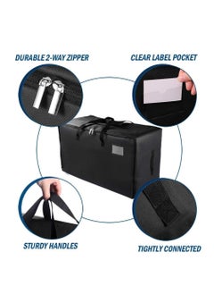 DUNISO Large capacity storage bag Oxford cloth double pull chain 3-handle waterproof handbag foldable storage box pillowcase clothing storage bag 100L  - Image 5