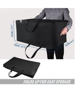 DUNISO Large capacity storage bag Oxford cloth double pull chain 3-handle waterproof handbag foldable storage box pillowcase clothing storage bag 100L  - Image 1