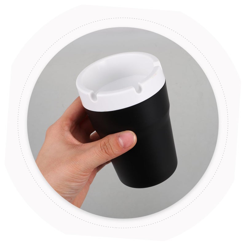 Portable Windproof Smokeless Car Ashtray Lid Easy Clean Outdoor Use Compact Design - Image 3