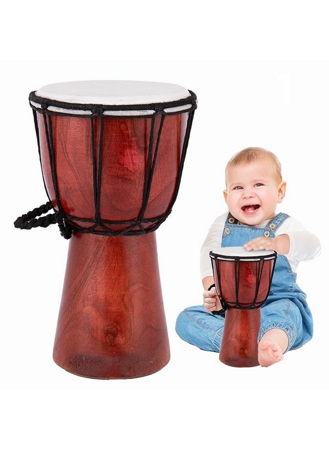 ArtCreativity ArtCreativity 8 Inch Mini Wooden Toy Drum for Kids - Rustic Brown Wood Djembe Drum - Fun Musical Instrument Baby Drum Toy - Gift Idea, Birthday Party Favor for Boys, Girls, Toddler and Baby  - Image 1