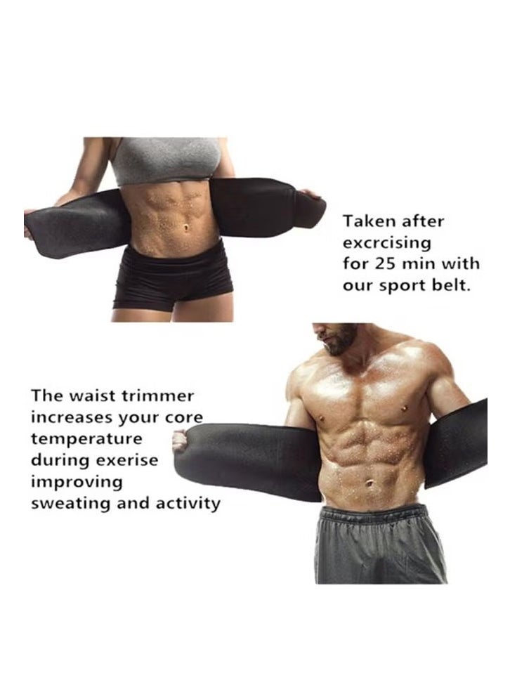 Generic - Waist Trimmer for Women and Men Black/Yellow Medium - Image 1