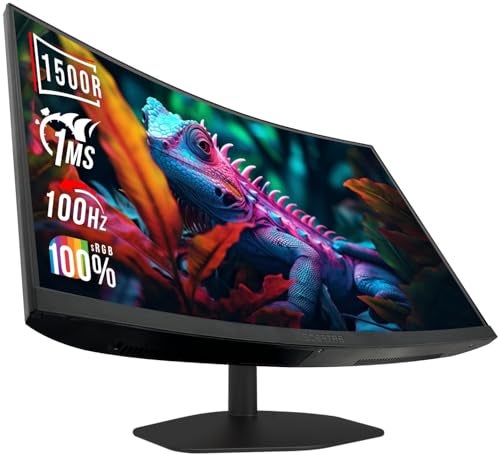Sceptre Curved 24-inch Gaming Monitor 1ms 100Hz 1500R DisplayPort HDMI X2 Eye Care 100% sRGB Build-in Speakers, Machine Black 2025 (C248W-FW100T Series) - Image 1