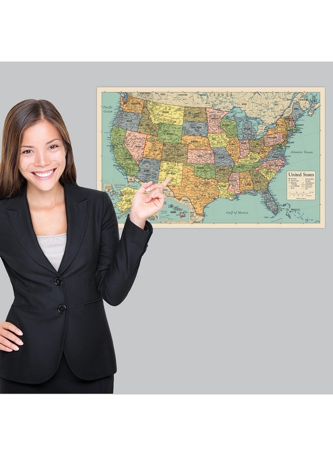 Palace Learning USA Map Poster - United States Map Chart [Green/Color]  - Image 4