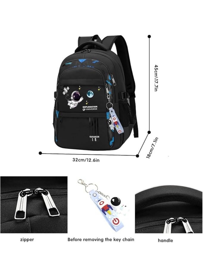 general Boys Teenage Astronaut Backpack, Large Capacity Schoolbag Schoolbag Children Elementary Middle School - Image 2