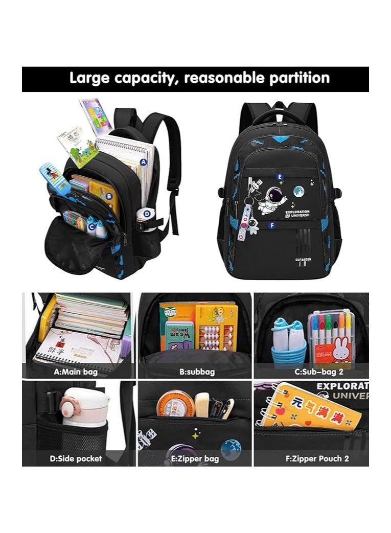 general Boys Teenage Astronaut Backpack, Large Capacity Schoolbag Schoolbag Children Elementary Middle School - Image 3
