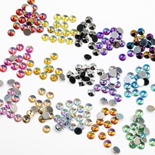 Summer-Ray.com Summer-Ray 5mm Flat Back Assorted AB Color Pointed Tip Rivoli Rhinestones in Storage Box - Image 5