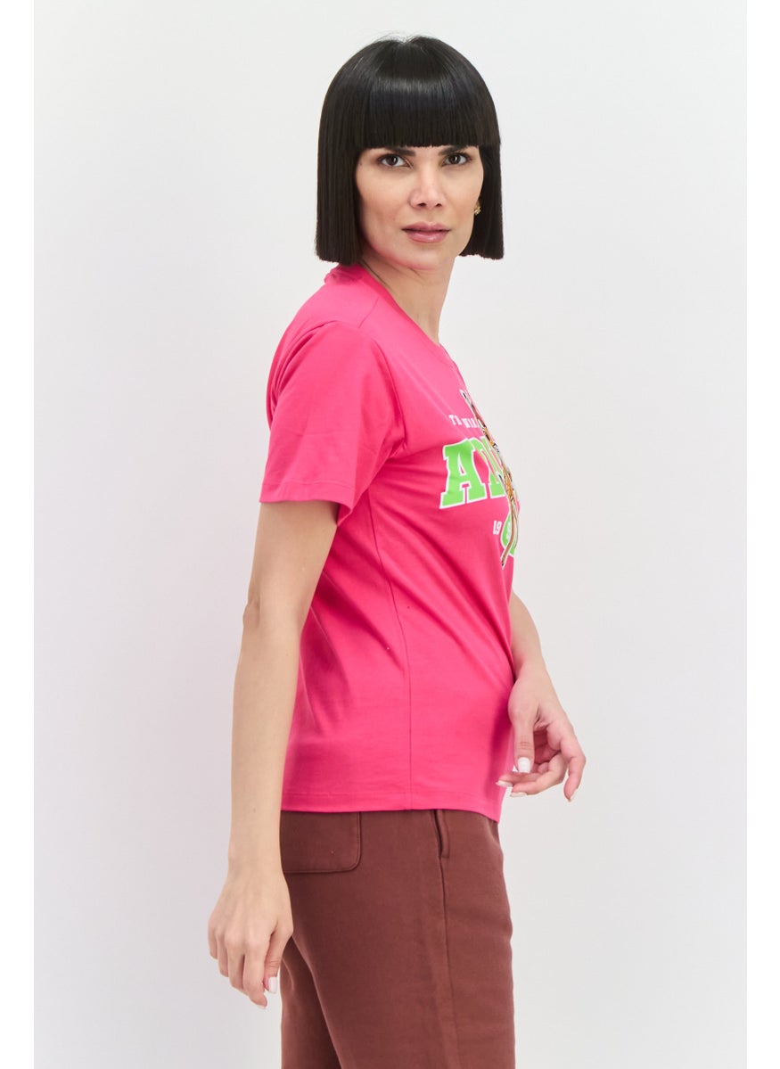 adidas Originals Adidas Originals x Disney Women Sportswear Fit Short Sleeve Running T-Shirts, Pink  - Image 2