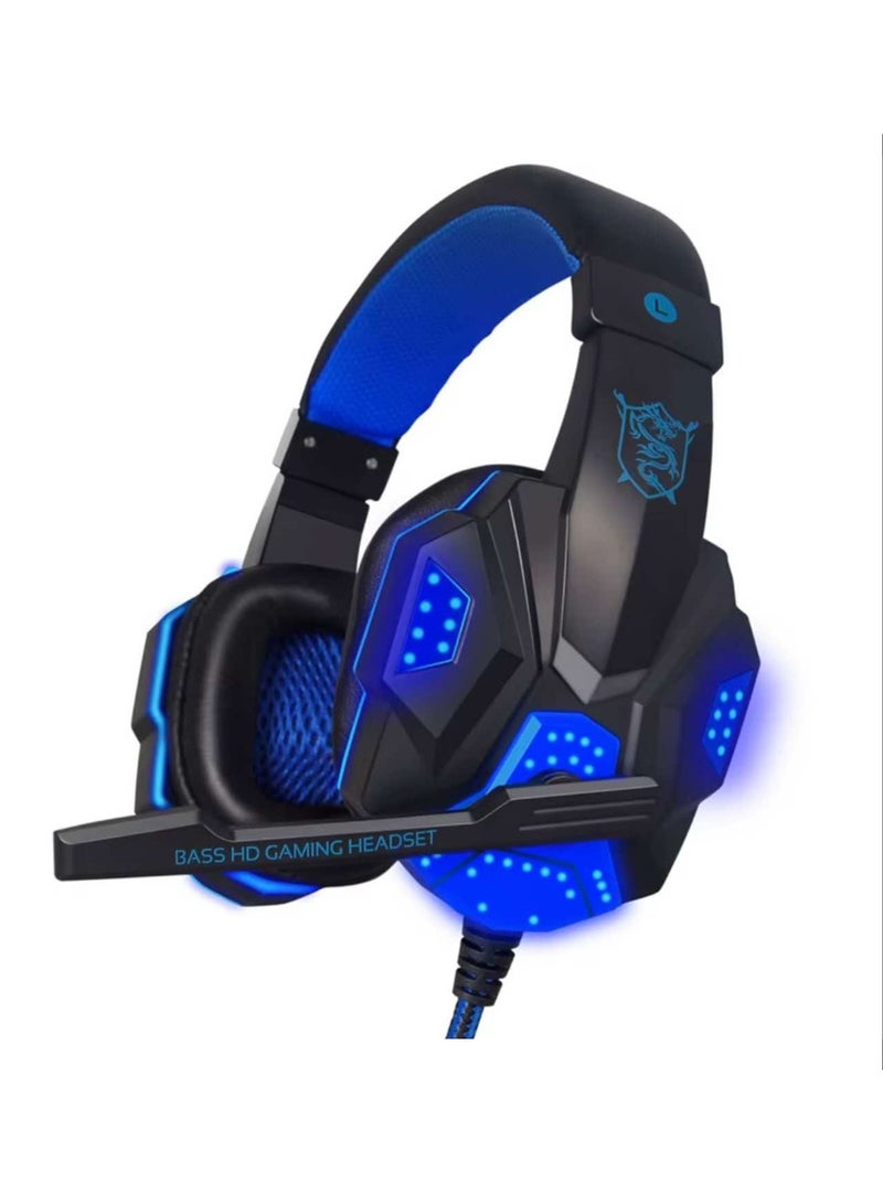 Led Light CG833 USB Gaming Headphone Plug Stereo Sound Virtual Wired Headsets with Mic for Playing Games Music Enjoy Gaming - Image 1